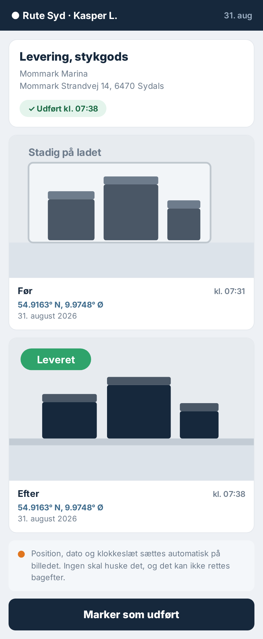 Dagsdrift på telefonen