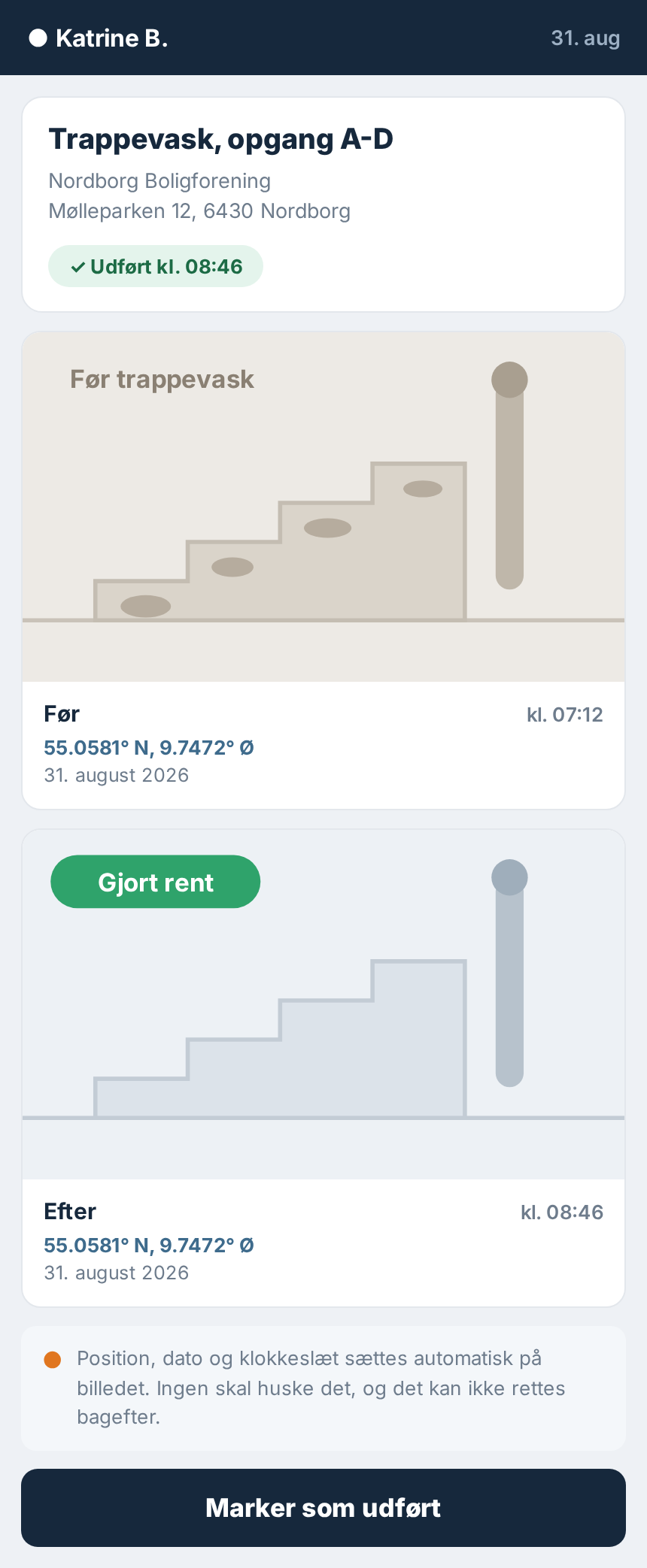 Dagsdrift på telefonen